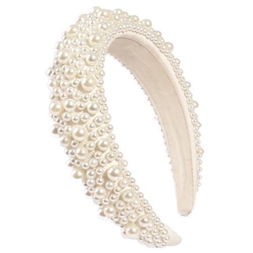 Eleganter Schwamm Kopfschmuck Zartes Haar Accessoire Modische Perlen Mit Perlen Eingelegtes Stirnband Haar Accessoire Für Hochzeiten Luxuriös von Diarypiece