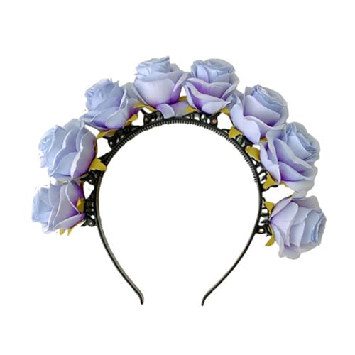 Ethnisches Braut Stirnband Haarkranz Blumen Kronen Hochzeit Blumen Stirnband Für Frauen Und Mädchen Haarband Haar Accessoire Modischer Haarschmuck von Diarypiece