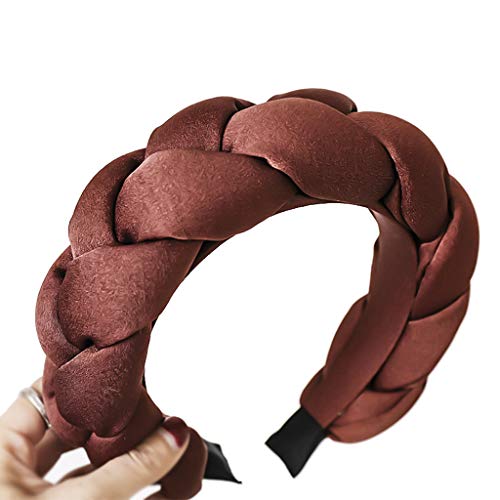 Geflochtenes Breites Stirnband Für Damen Verdickt Mit Schwamm Gepolstert Haarreifen Samt Modisch Vintage Für Damen Und Mädchen Kristall Glitzer Breites Stirnband Handgefertigt Mit Schwamm von Diarypiece