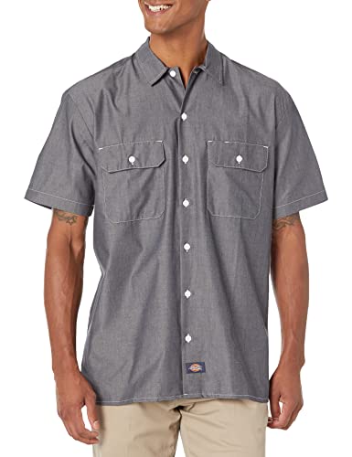 Dickies Herren Kurzarmhemd Chambray, Navy Chambray, Mittel von Dickies