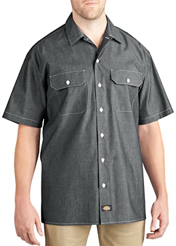 Dickies Herren Kurzarmhemd Chambray, Navy Chambray, X-Groß von Dickies