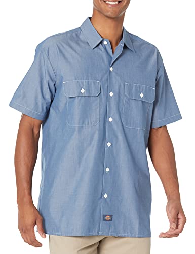 Dickies Herren Kurzarm Chambray Shirt Big, Blau Chambray, XX-Large von Dickies