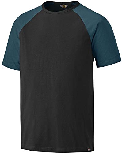 Dickies Herren Temp Iq Two-Tone T-Shirt, Black/Petrol, M von Dickies