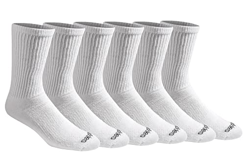 Dickies Men's Dri-tech Moisture Control Crew Socks Multipack, Solid White (6 Pairs) von Dickies