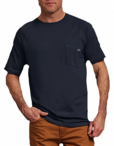 Dickies - T-Shirt for Men, Classic T-shirt with Short Sleeves, Temp-iQ Sun Protection, Dark Navy, L von Dickies