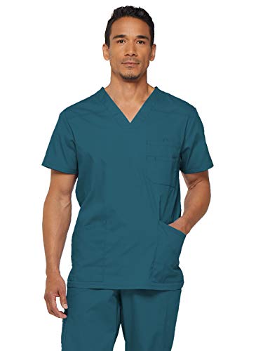 Dickies Xtreme Stretch Herren Scrub Top mit V-Ausschnitt, Blau (Caribbean Blue), L von Dickies