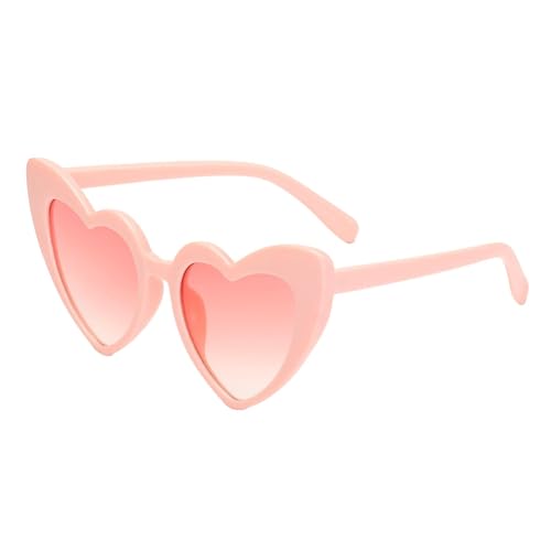 Dickly Herz-Sonnenbrille, herzförmige Brille für Outdoor-Aktivitäten, Reisen, Cosplay, Rosa Rahmen von Dickly