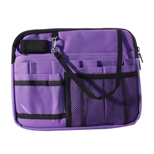 Dickly Pflegetasche mit Mehreren Fächern, Tasche, Gürtel-Organizer, Pflegetasche, Polyester, Einzelhandels-Gürteltasche, Krankenschwestertasche, Hüfttasche, lila von Dickly