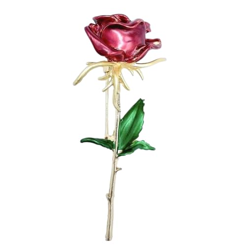 Dickly Valentinstag-Brosche, Anstecknadel, Valentinstag-Geschenke, Legierung, Brosche, Abzeichen, Rosen-Blumen-Brosche, Anstecknadel für Damen und Herren, von Dickly