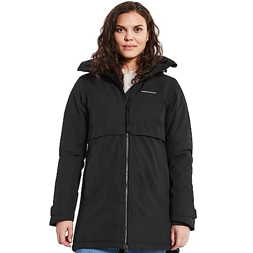 Didriksons W Helle Parka 5 Schwarz - Wasserdichter atmungsaktiver Damen Winter Parka, Größe 36 - Farbe Black von Didriksons