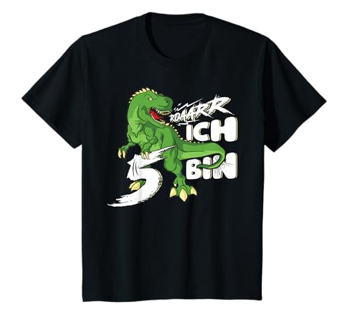Kinder Dinosaurier 5 Geburtstag Deko ich bin 5 Dino Jungen 5 Jahre T-Shirt Kinder Dinosaurier 5 Geburtstag Deko ich bin 5 Dino Jungen 5 Jahre T-Shirt von Die besten Dinosaurier Geburtstagsshirt Geschenke