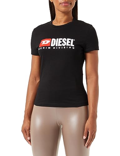 Diesel Damen T-SLI-div T-Shirt, Schwarz Schwarz Schwarz, Large von Diesel