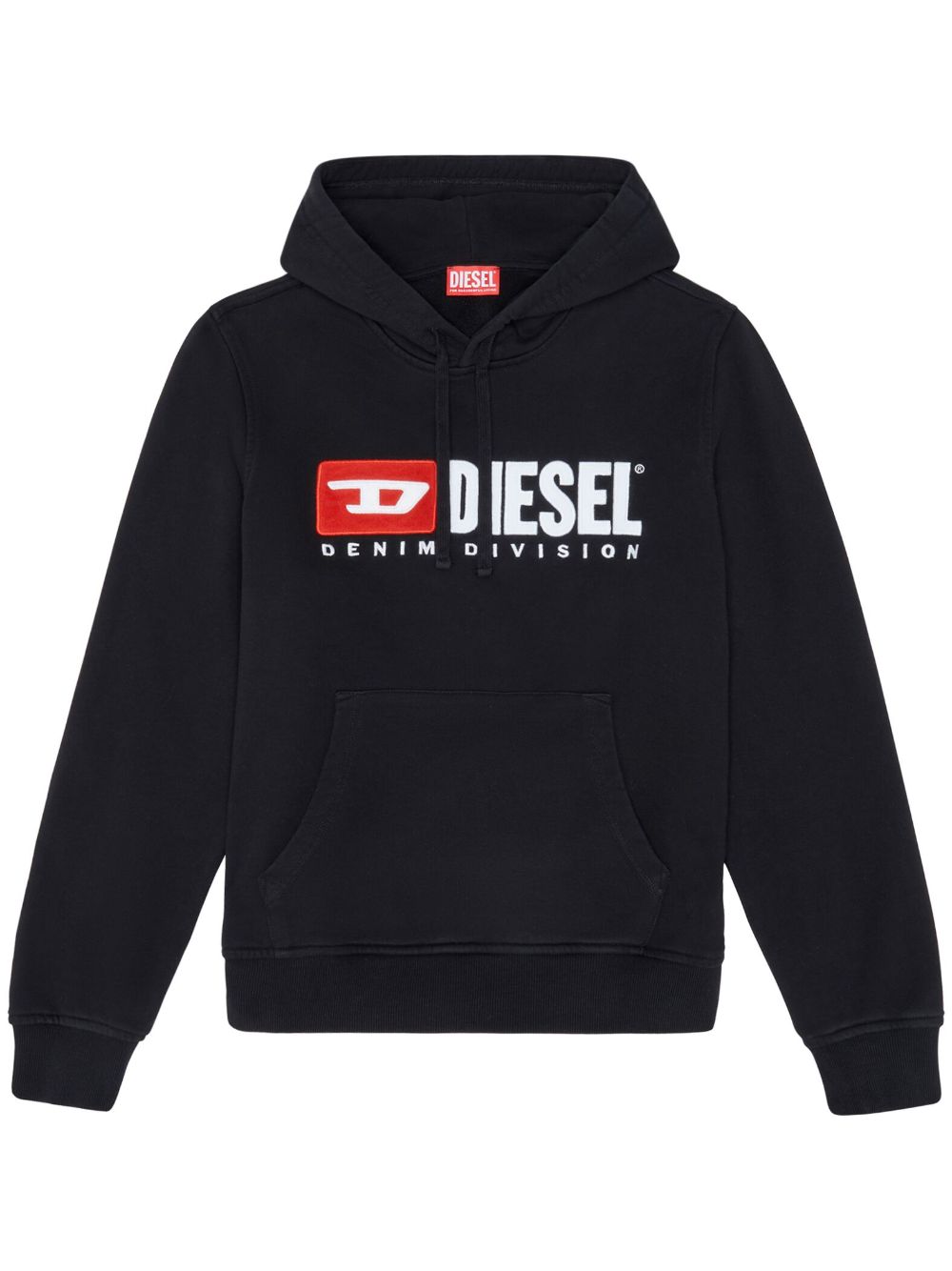 Diesel S-Ginn-Hood-Div Hoodie mit Logo-Applikation - Schwarz von Diesel