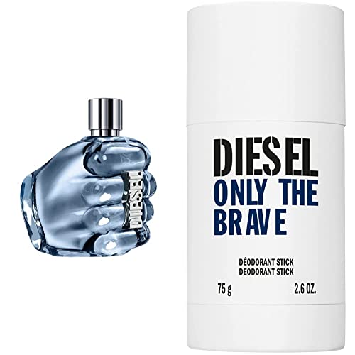 Diesel Only The Brave Set, Parfüm und Deostick für Herren, Eau de Toilette (125 ml) und Männer-Deo (70 ml) mit frischem und kraftvollem Duft von Diesel