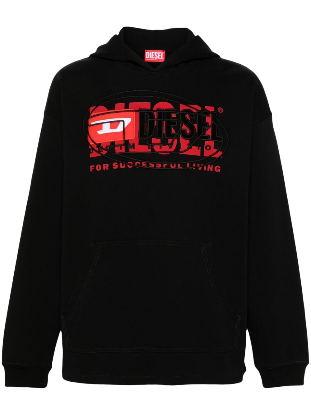 Diesel S-Baxt Hoodie mit Logo-Stickerei - Schwarz von Diesel