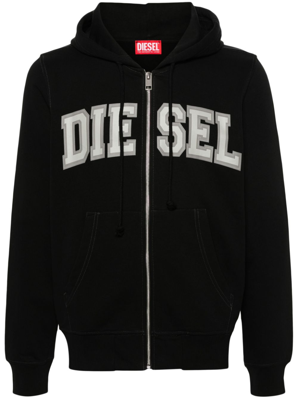 Diesel S-Ginn-Hood-Zip-K12 Hoodie - Schwarz von Diesel