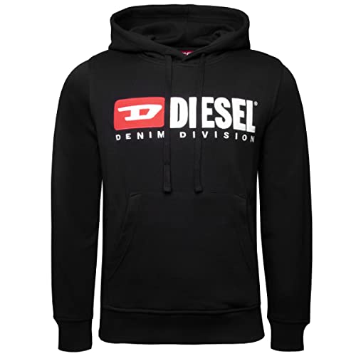 Diesel Unisex S-Ginn-Hood-div Sweat-Shirt Sweatshirt, Schwarz Schwarz Schwarz, XS von Diesel