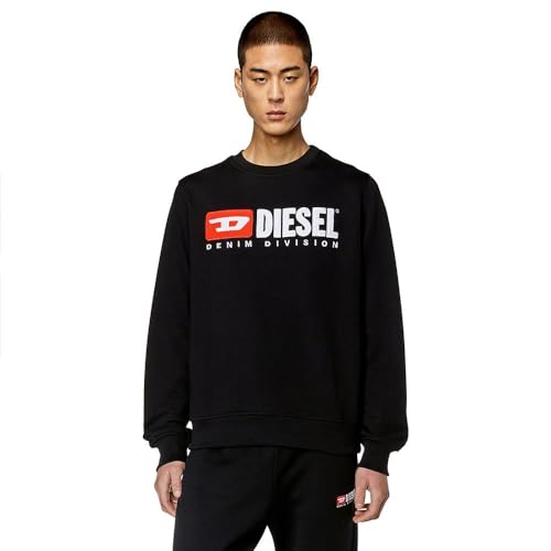 Diesel Herren S-Ginn-div Felpa Sweatshirt, Schwarz, XXL von Diesel