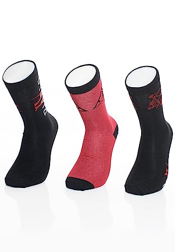 Diablo IV - Hell Socks Herren Männer Jungen Crew Socks (3Pack) (as3, numeric, numeric_43, numeric_46, regular, regular) von Difuzed