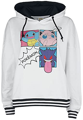 Difuzed Pokemon Pop Art Group Nue Official Women Hoodie White Zip, Schwarz, L von Pokémon