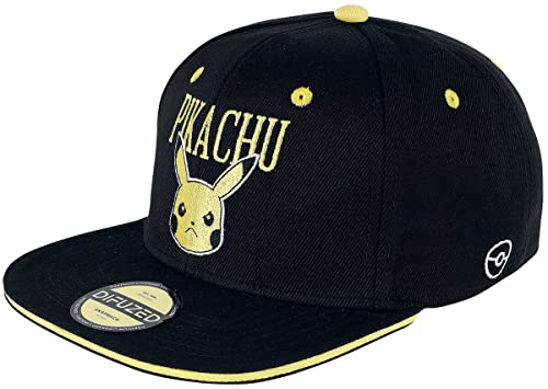 Difuzed Unisex Pokemon-Angry Pika-Snapback Cap Verschluss, Schwarz, One Size von Pokémon