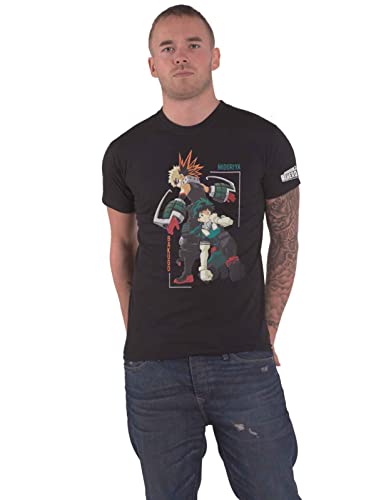 DIFUZED Herren My Hero Academia T-shirt-Ts228851mha Izuku & Bakugo L T-Shirt, Mehrfarbig, L von Difuzed