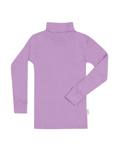 Dilling Kinder Rollkragenshirt aus Merinowolle Violette Orchidee 122-128 von Dilling