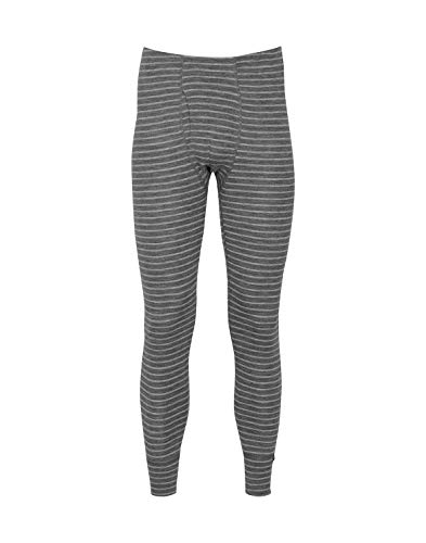 Dilling Lange Unterhose für Herren - aus 100% Bio-Merinowolle Grau gestreift XL von Dilling