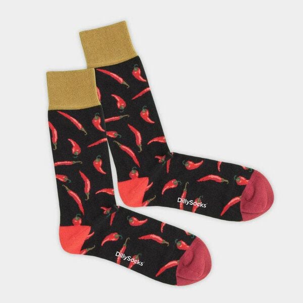 DillySocks Socken Hot Chilly aus Biobaumwoll-Mix DillySocks Socken Hot Chilly aus Biobaumwoll-Mix von DillySocks
