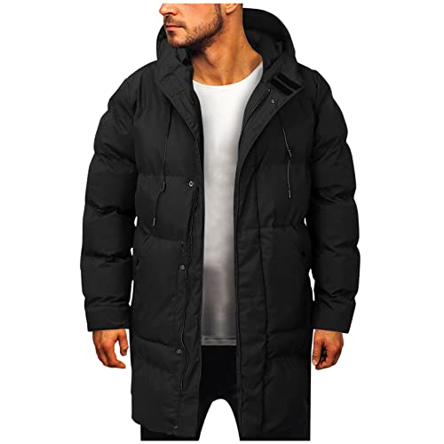 Winterjacke Herren Lang Warm Daunenjacke Parka Jacke Steppjacke Wintermantel Verdicken Daunenmantel Herren Winter Dicke Warme Schwere Daunen Mantel Winddicht Kapuze Lange von Dinnesis