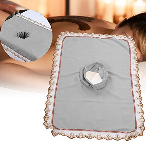 Massage-Bettlaken Spa-Massagetisch-Kopfbezug Wiederverwendbar Bettlaken Massage-Bettbezug Massagebettbezug mit Loch für Schönheitssalon (Grau) von Dioche