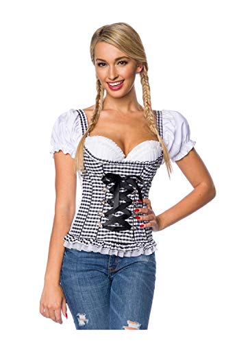 Edle Trachtenmieder-Bluse mit integrierten Push-up M von Dirndline