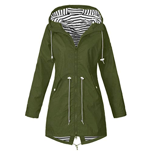 Dislsokrhov Übergangsjacke Damen Herren Durchsichtig Regenjacken Damen Segeljacke Atmungsaktiv Atmungsaktive Hardshelljacke Herren Arbeit Übergangsjacke Gelb Windbreaker Frauen Regenponcho Grün, L von Dislsokrhov