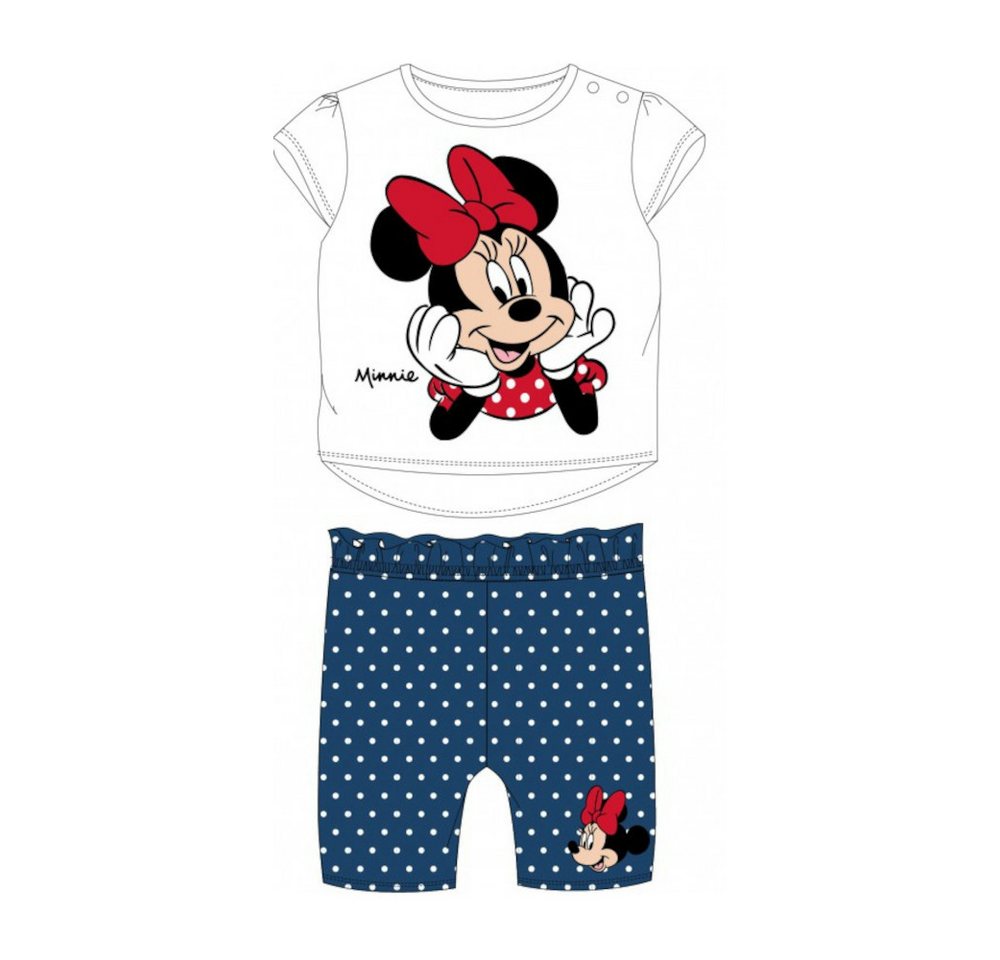 Disney Baby Shirt & Hose Babymode Set: Minnie Mouse Shirt & kurze Hose, Größen 62-86 (Set, 2-tlg) von Disney Baby