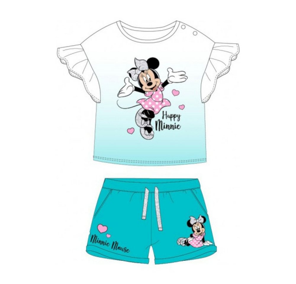 Disney Baby Shirt & Hose Minnie Mouse Baby-Bekleidungs-Set für Mädchen, kurz, mit coolem Farbv (Set, 2-tlg) von Disney Baby