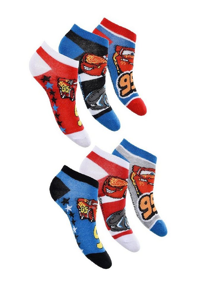 Disney Cars Sneakersocken Kinder Jungen Socken Söckchen (6-Paar) mit unterschiedlichen Designs von Disney Cars