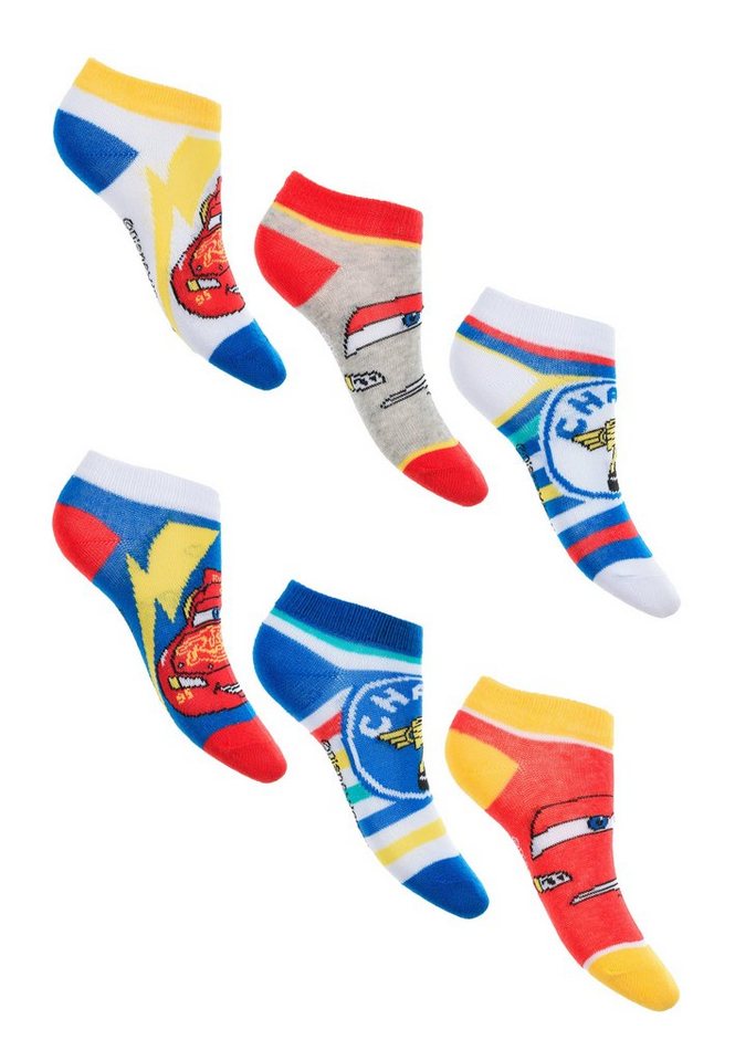 Disney Cars Sneakersocken Lightning McQueen Kinder Jungen Sneaker Strümpfe Socken (6-Paar) von Disney Cars