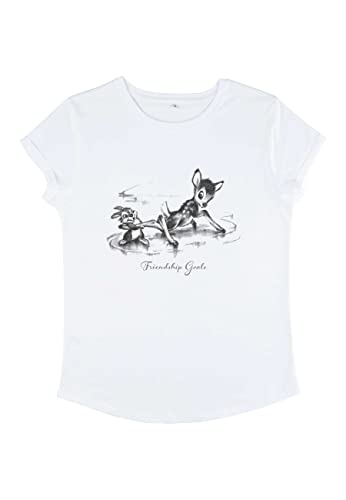 Disney Classics Bambi - Bambi Friendship Women's Rolled-sleeve White M von Disney