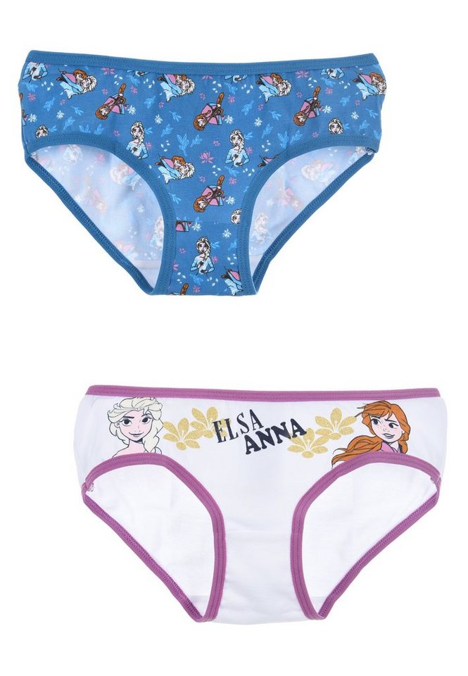 Disney Frozen Slip Eiskönigin Anna & Elsa Kinder Mädchen Shortys Unterhosen Schlüpfer (2-St) von Disney Frozen