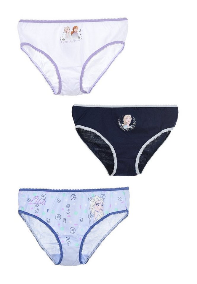 Disney Frozen Slip Eiskönigin Anna & Elsa Kinder Mädchen Unterhosen Schlüpfer (3-St) von Disney Frozen