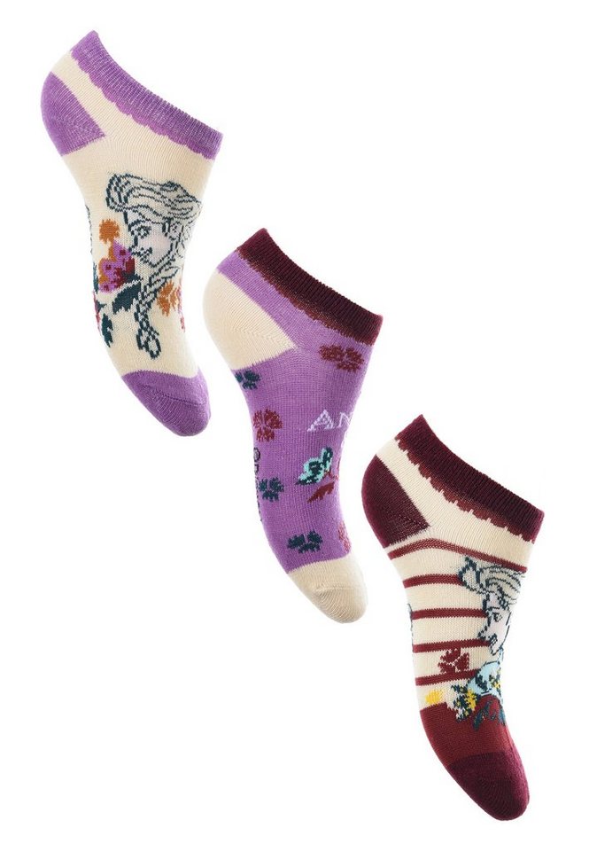 Disney Frozen Socken Eiskönigin Anna & Elsa Kinder Mädchen Sneaker Socken Strümpfe von Disney Frozen