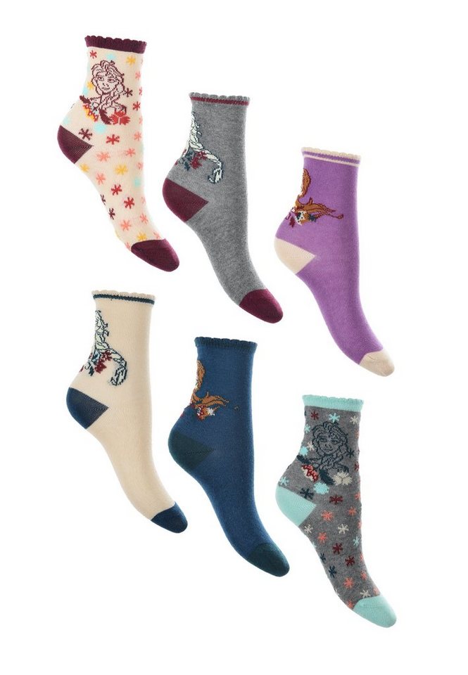 Disney Frozen Socken Kinder Mädchen Strümpfe Socken (6-Paar) von Disney Frozen