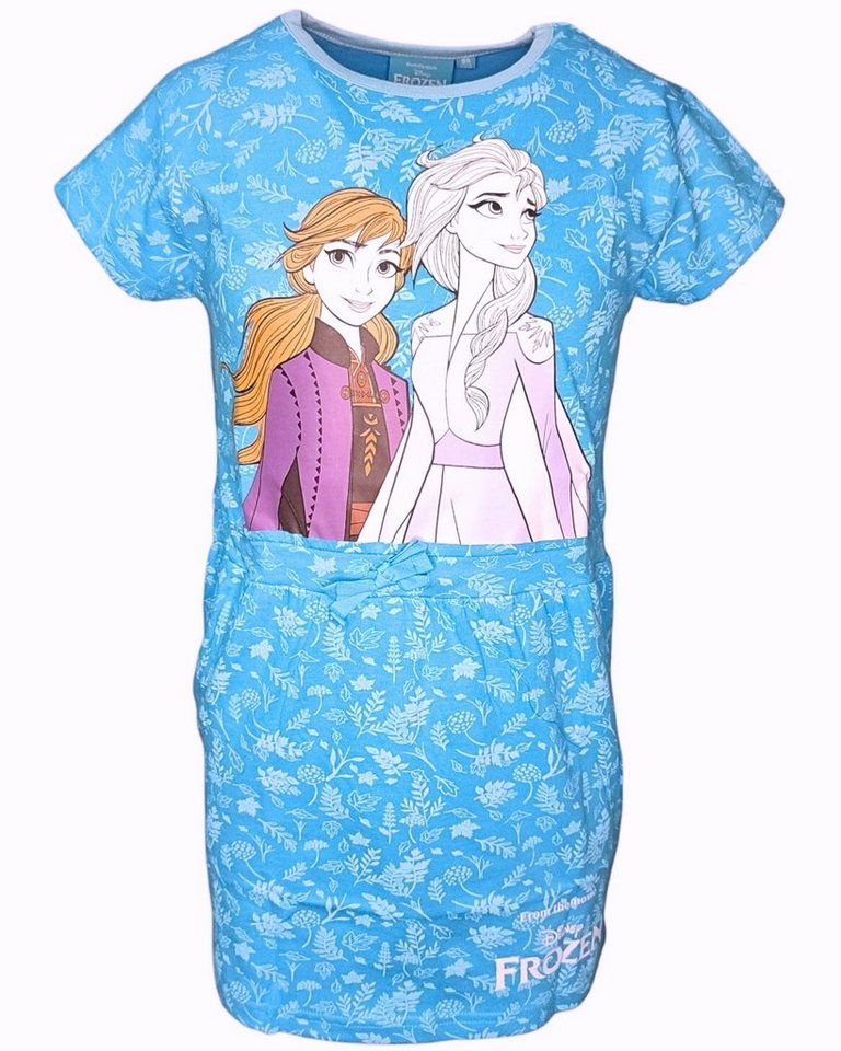 Disney Frozen Sommerkleid Elsa & Anna Jerseykleid für Mädchen Gr. 98-128 cm von Disney Frozen