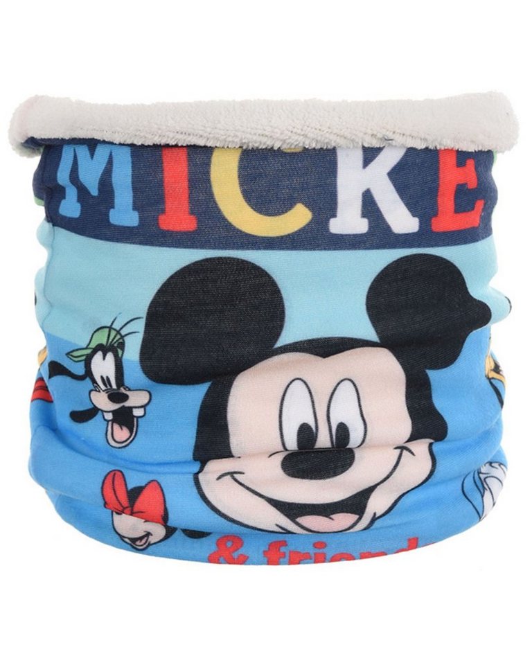 Disney Mickey Mouse Loop Mickey Maus & Friends, Kinder Schlauchschal mit Fleece Futter weich & warm von Disney Mickey Mouse