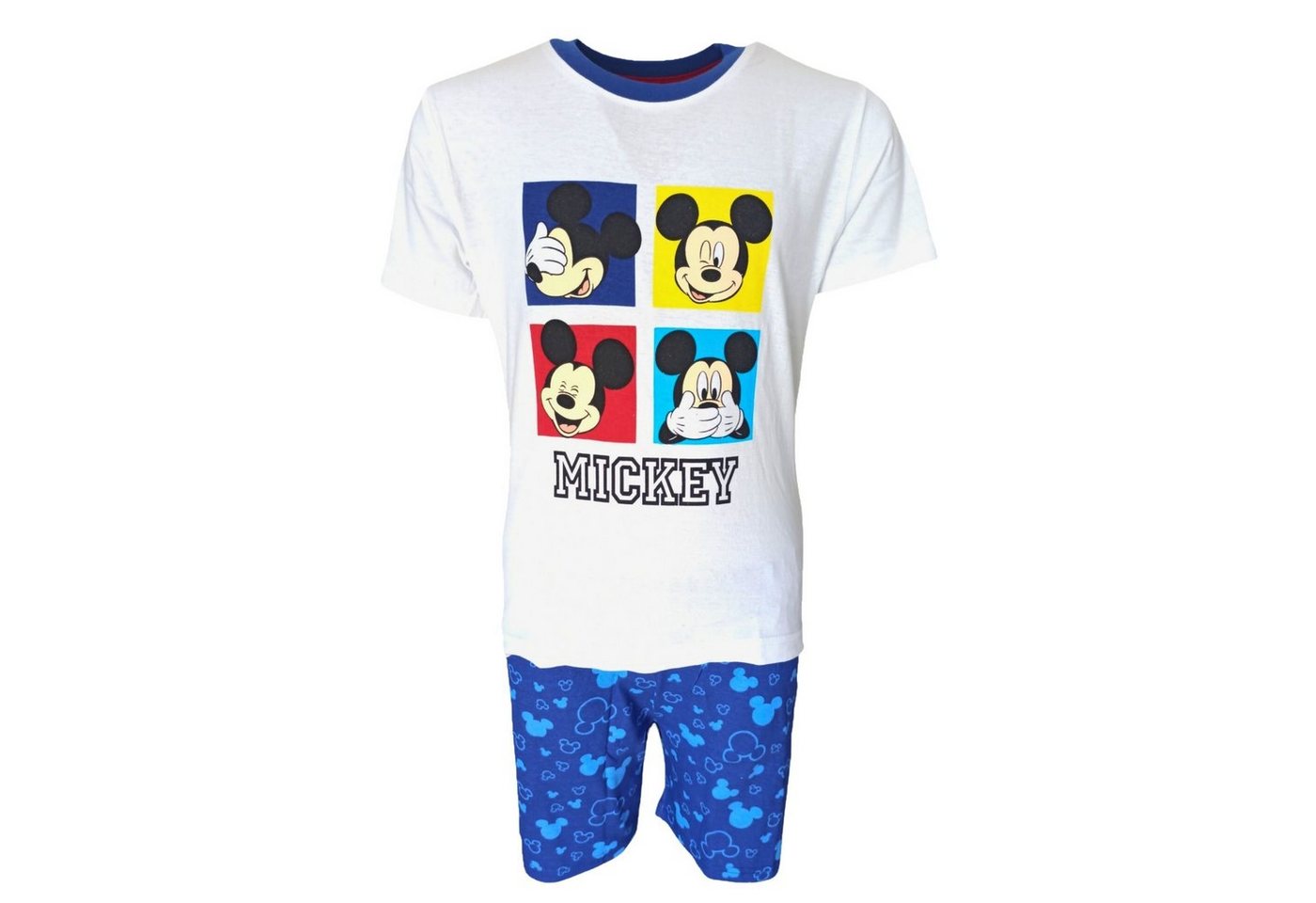 Disney Mickey Mouse Schlafanzug Mickey Maus (2 tlg) Jungen Pyjama kurzarm Shorty Gr. 98-128 cm von Disney Mickey Mouse