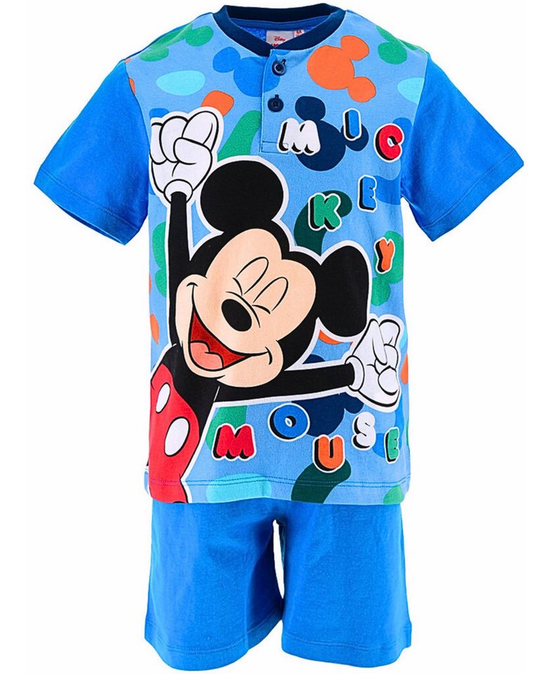 Disney Mickey Mouse Schlafanzug Mickey Maus (2 tlg) Pyjama Set kurz - Jungen Shorty Gr. 98-128 cm von Disney Mickey Mouse