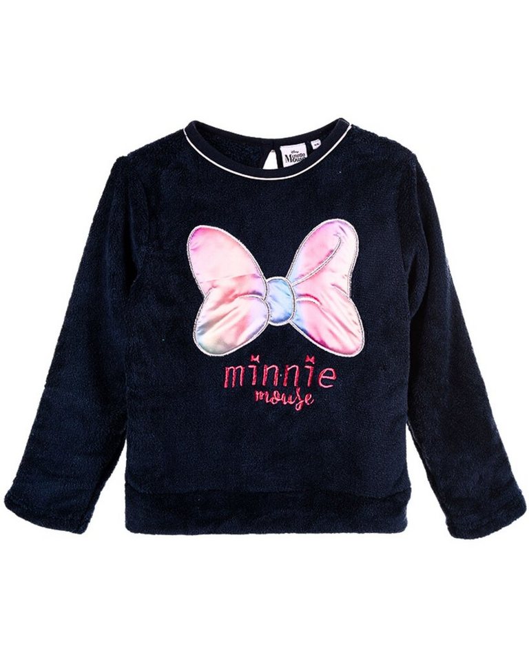 Disney Minnie Mouse Hoodie Mädchen Plüschpullover Kinderpulli Gr. 98 - 128 cm von Disney Minnie Mouse