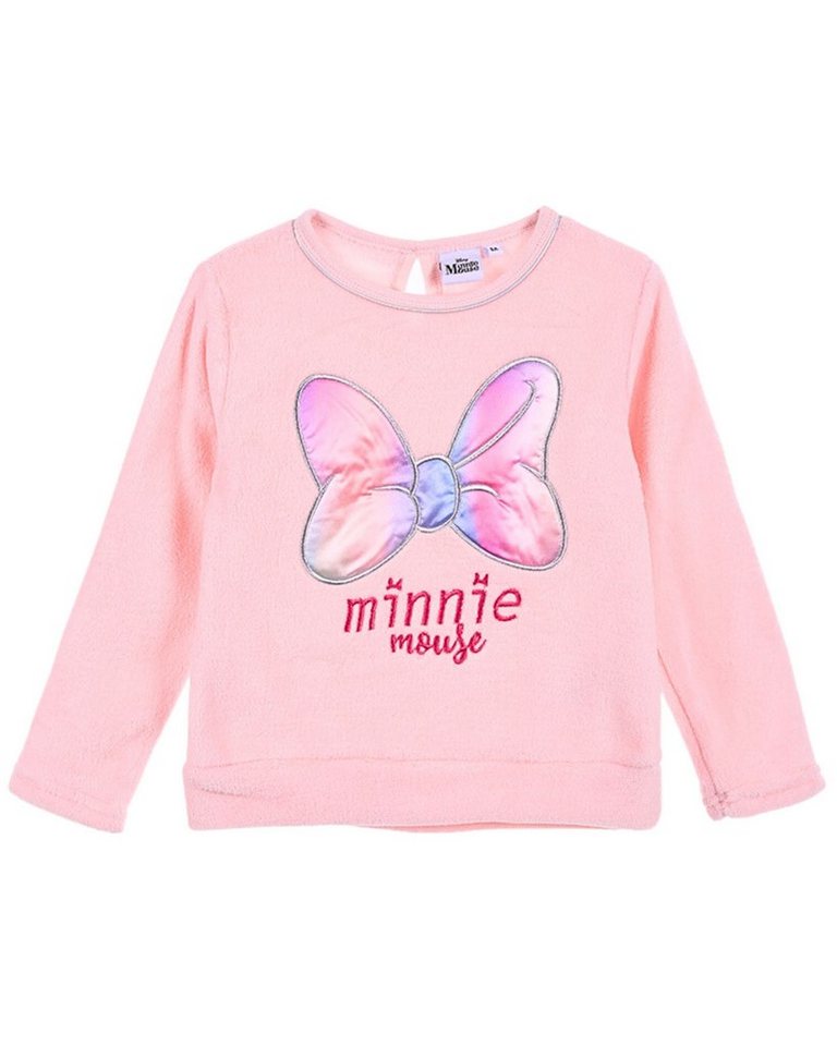 Disney Minnie Mouse Hoodie Mädchen Plüschpullover Kinderpulli Gr. 98 - 128 cm von Disney Minnie Mouse