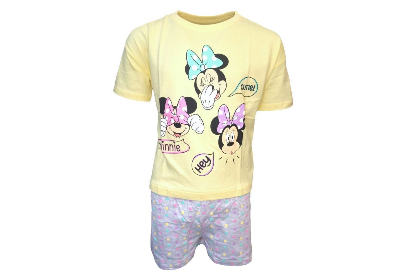 Disney Minnie Mouse Schlafanzug Minnie Maus (2 tlg) Mädchen Pyjama kurz - Shorty Gr. 104-134 cm von Disney Minnie Mouse