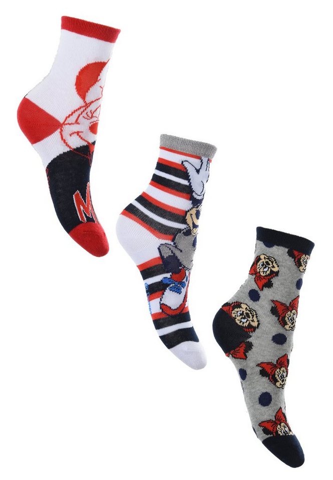 Disney Minnie Mouse Socken Kinder Mädchen Socken Strümpfe Paket (3-Paar) von Disney Minnie Mouse